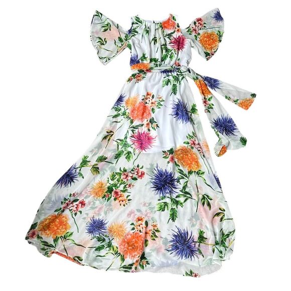 Calvin Klein Women's Floral Maxi Dress Size 4 Party Cocktail